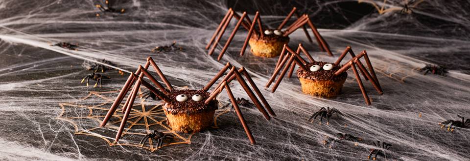 Halloween-Spinnen-Muffins