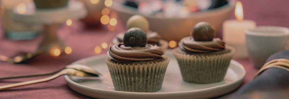 Lindorkugeln Weihnachts-Cupcakes